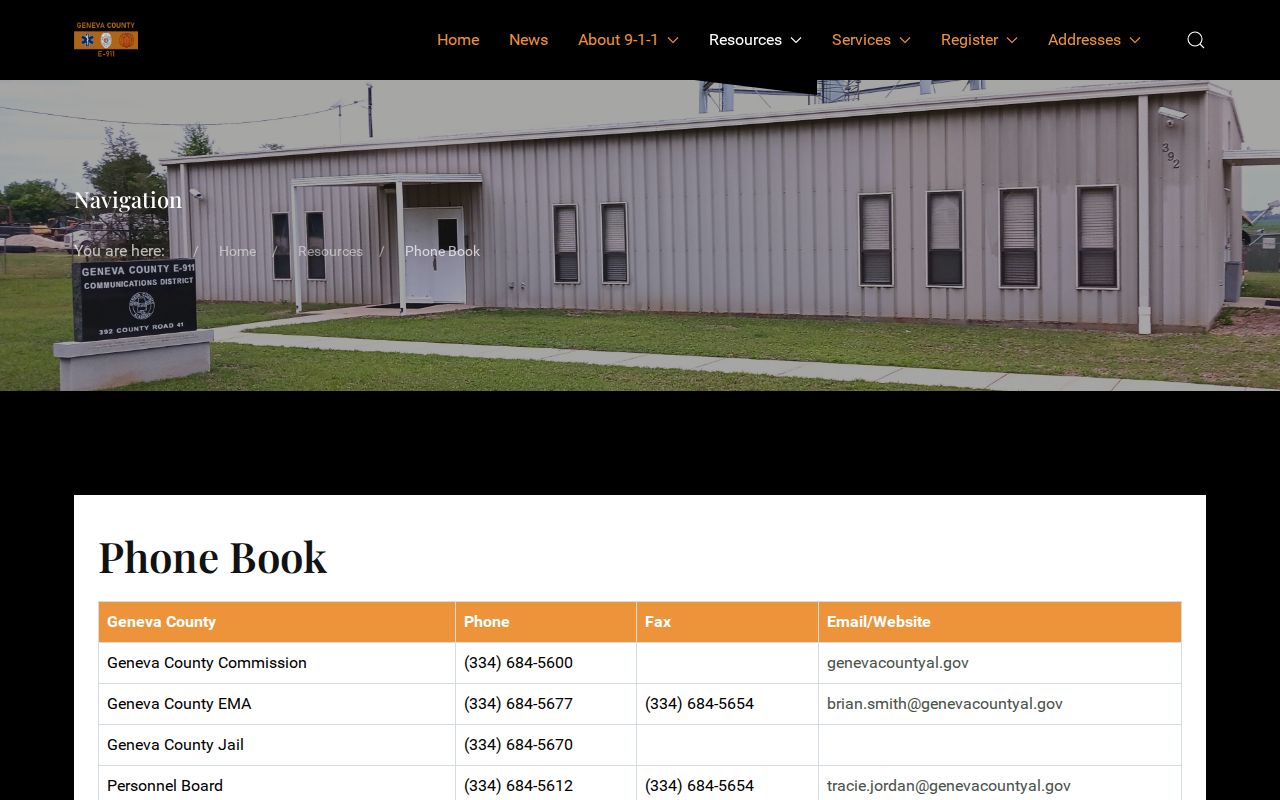 Geneva County 911 sheriff and jail contacts for recent arrests